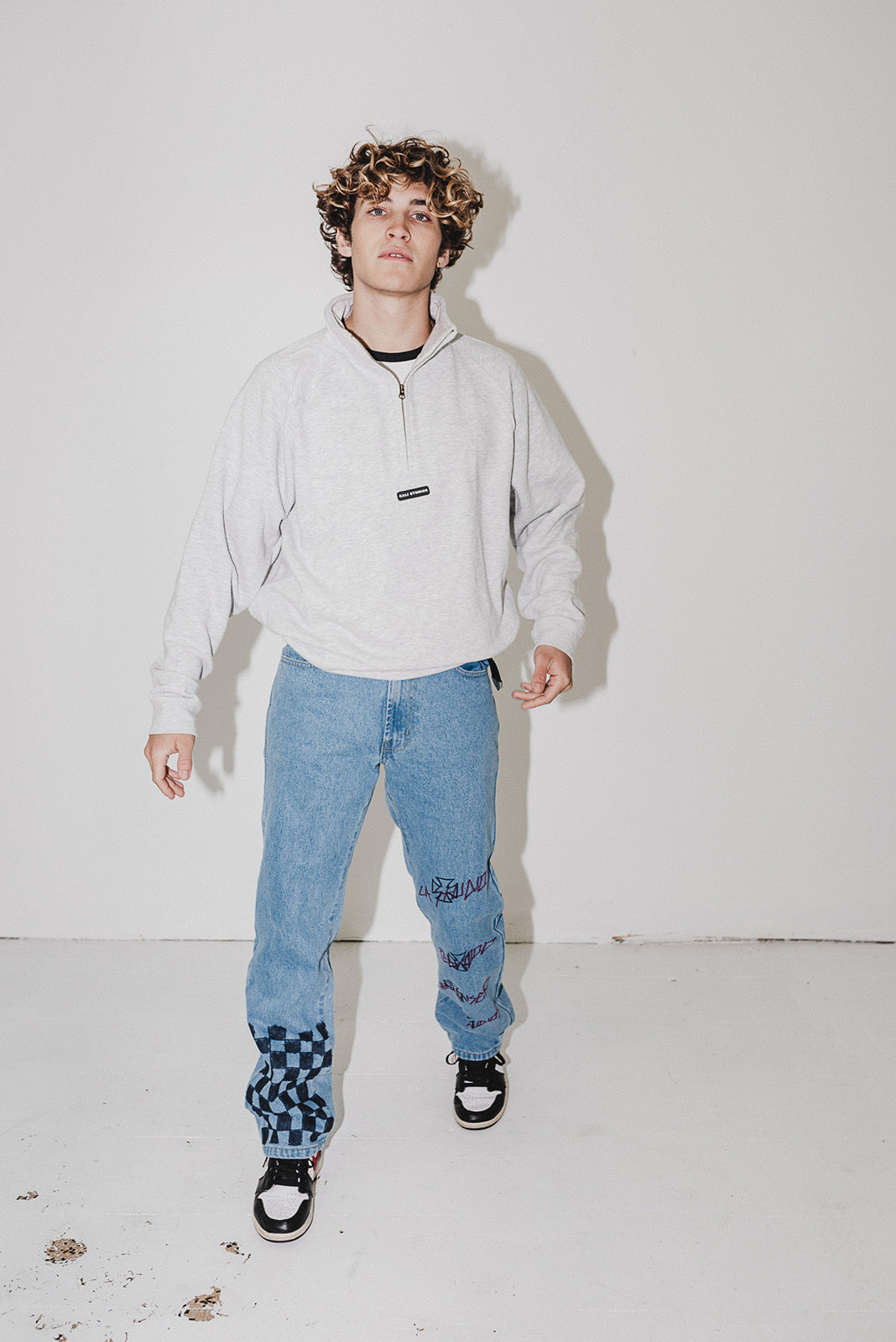 Checkboard Jeans - Blue